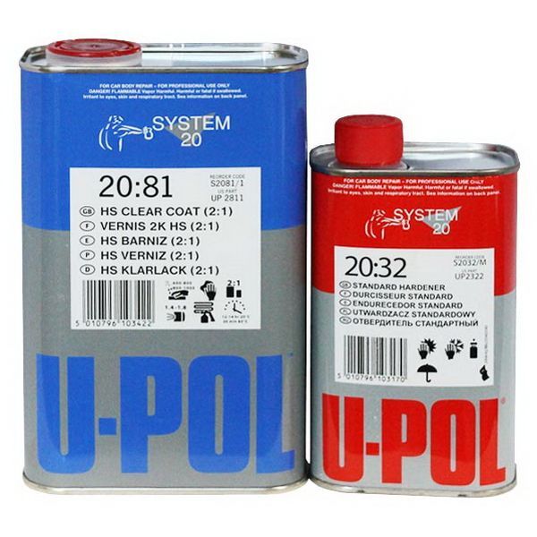 Лак HS Clear 2 1, отв. в комп.(1,0л+0,5л)  (уп.6шт) U-POL