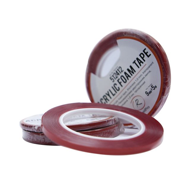 Лента пеноакриловая, двусторонняя, прозрачная 1,0мм 9х5 RoxelPro.jpg ЕЩЕ